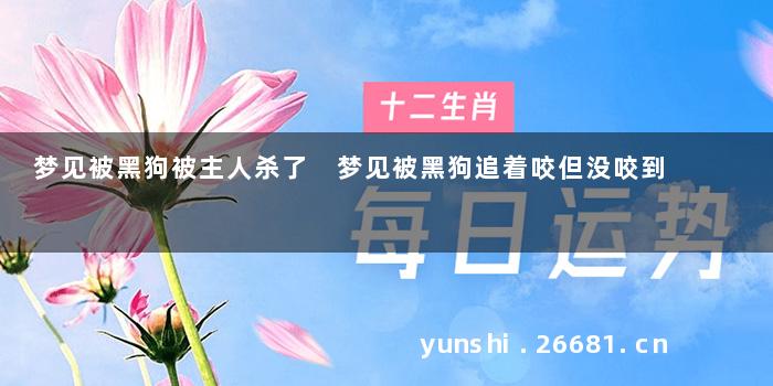 梦见被黑狗被主人杀了 梦见被黑狗追着咬但没咬到